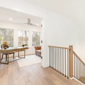 Top floor hall leading to study in Chestnut Hill, PA home