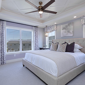 Owner's bedroom at house for sale in Chalfont, PA at The Reserve at Chalfont