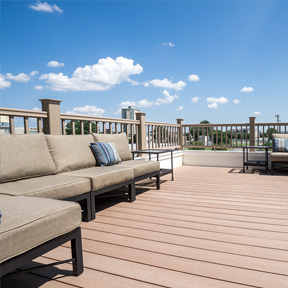 Deck of a home for sale in South Philadelphia kitchen at Siena Place