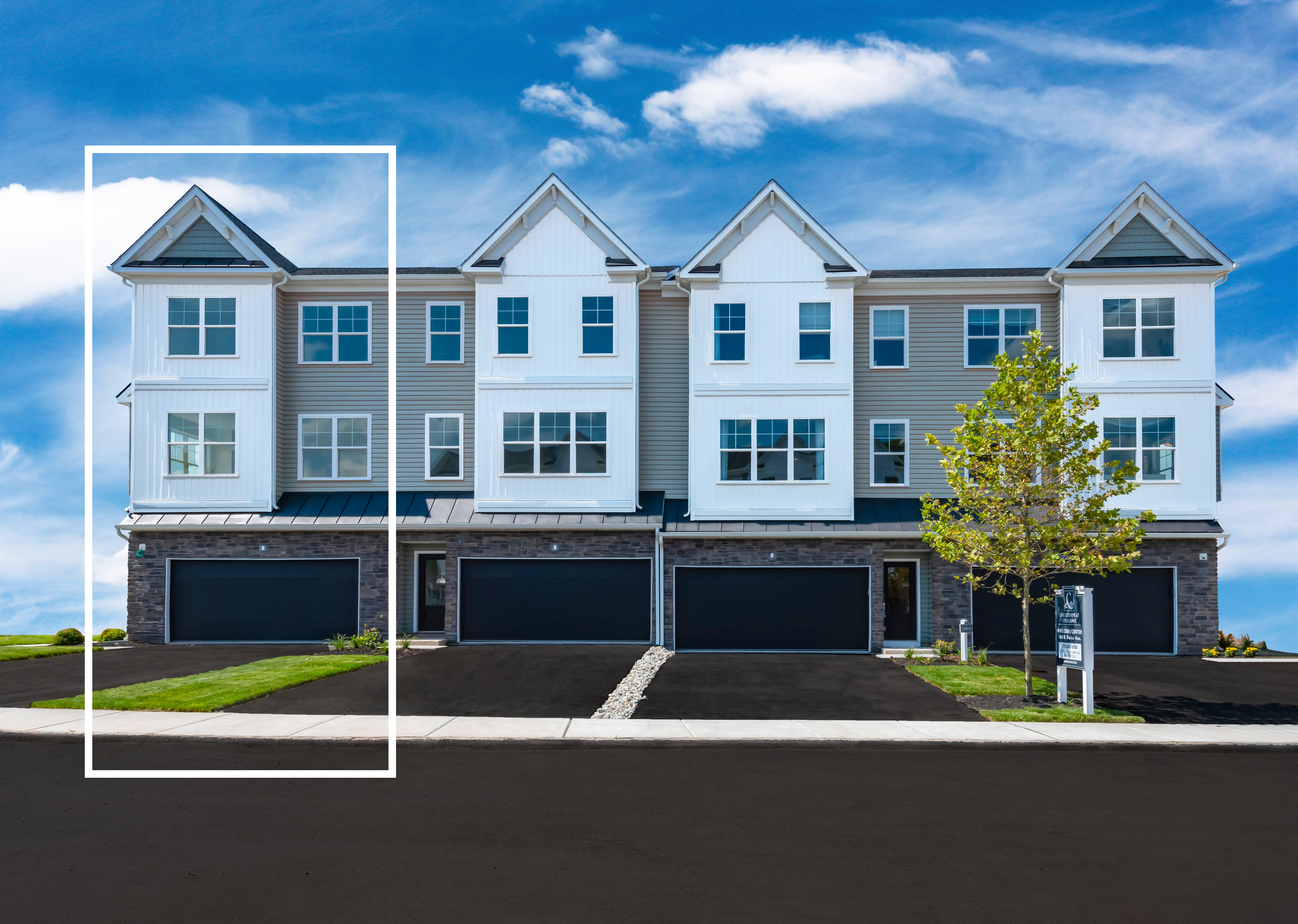 Hamilton exterior at The Reserve at Chalfont townhomes for sale in Chalfont, PA