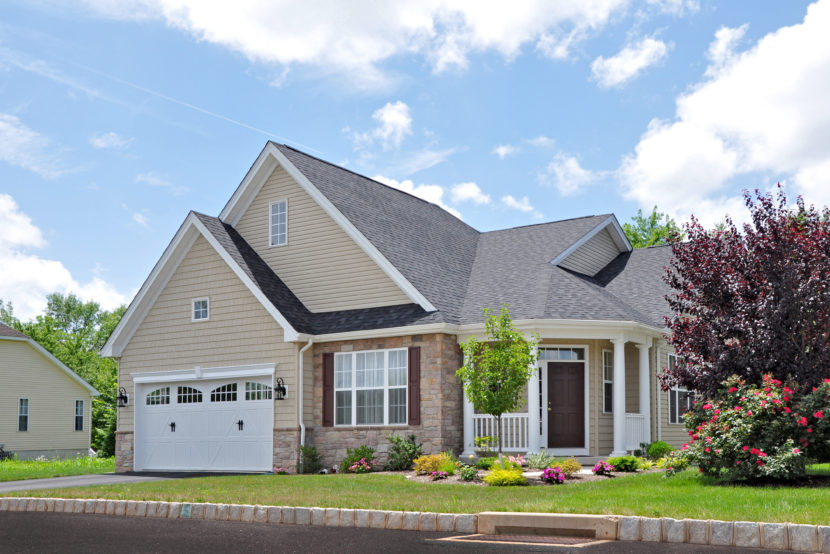 The Darien Exterior at Meadow View Farms on a nice Summer day.