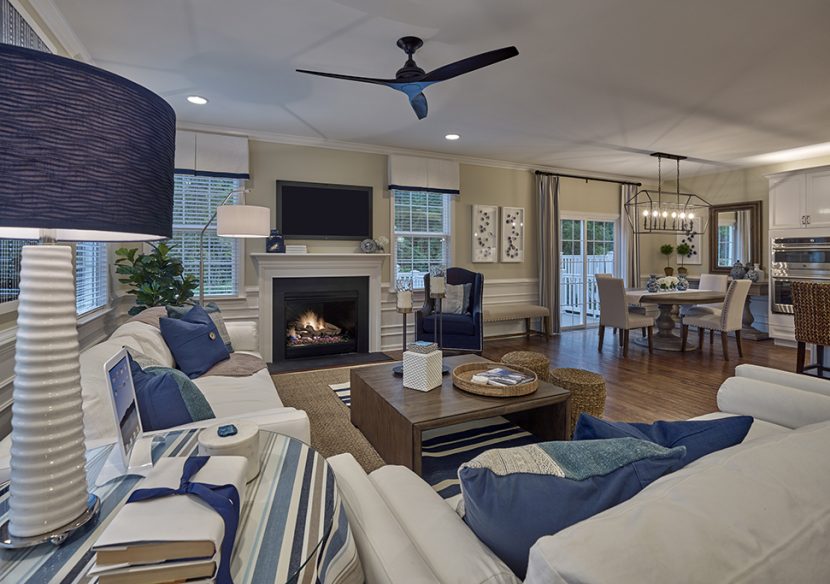 Interior living room of The Bradford home for sale in West Chester