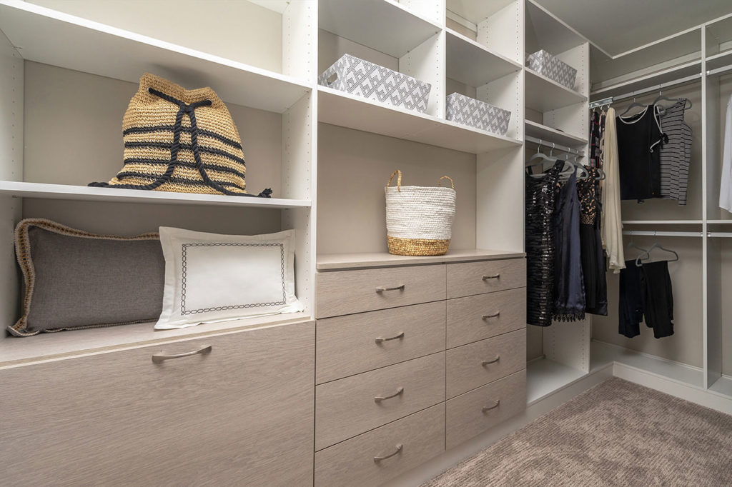Walk-in Closet at the Bella Model at Siena Place in Packer Park