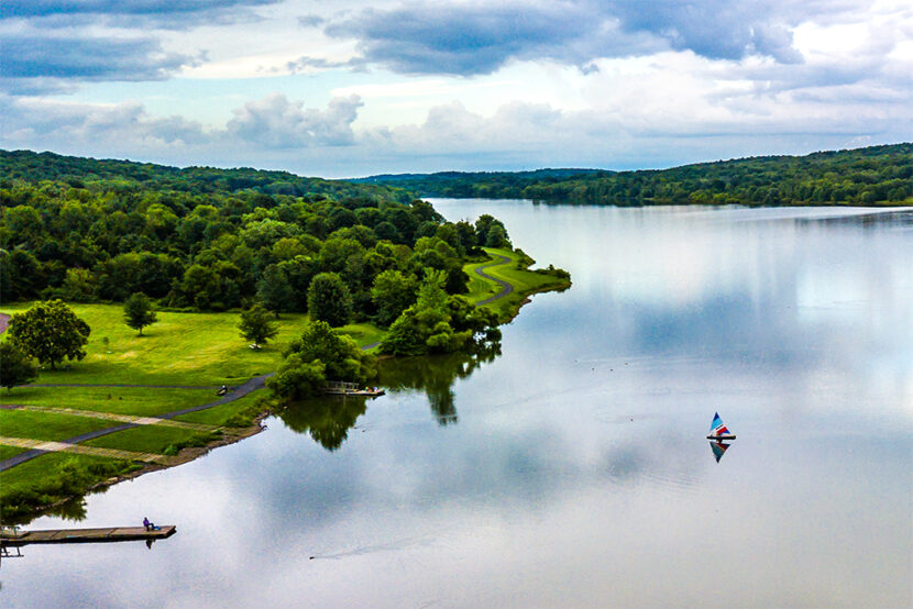 Aerial Photo of Peace Valley Park in Bucks County, PA