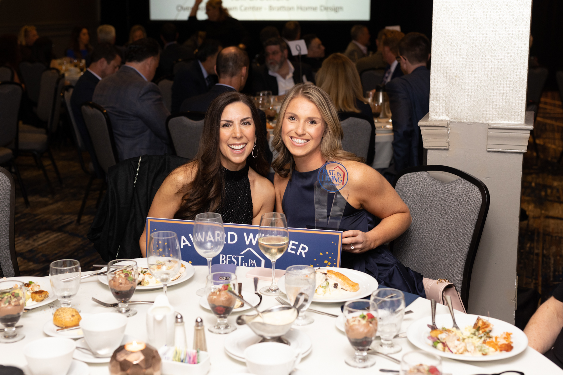 Theresa Hall and Natalie Keane celebrating their award win